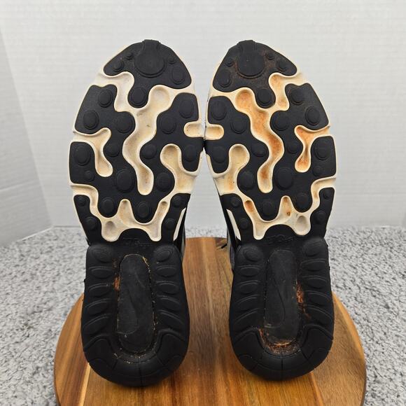 Nike Mens 11 Air Max 270 React Optical Black Vast Grey Daily Sneaker AQ4971-001 - Picture 8 of 12